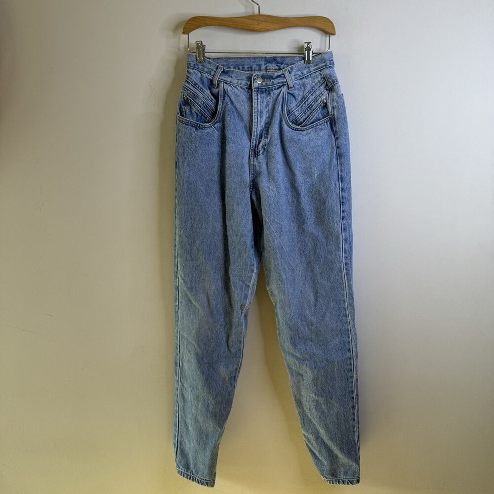 Vtg LONDON LONDON High Waist Denim Jeans Tapered Yoked Fairy 80s 90s Mom RARE